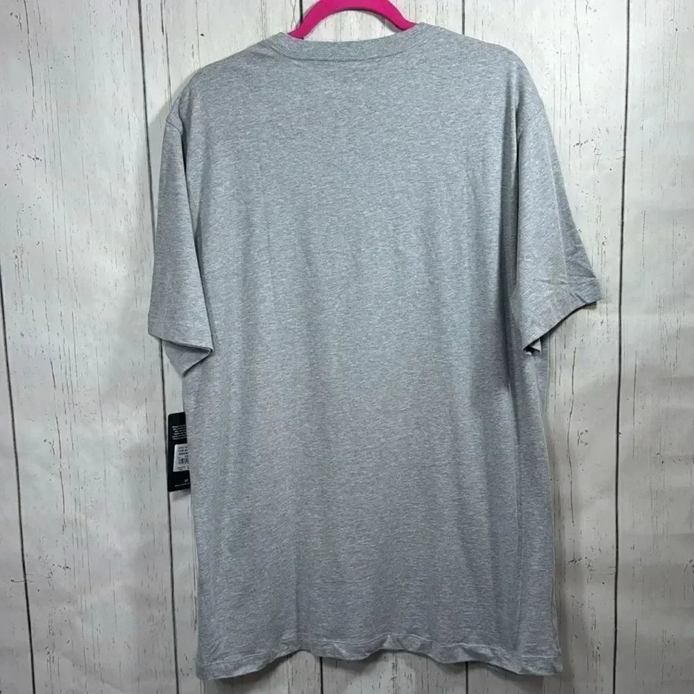 True Religion Buddha Was Here Graphic Tee Heather Gray Streetwear Skater XXL